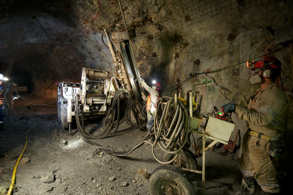 Underground drilling at the Arista mine, Don David